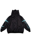 Error Code Cyberpunk Tech Oversized Black Blue Jacket