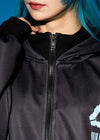 Error Code Cyberpunk Tech Oversized Black Blue Jacket