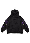 Error Code Cyberpunk Tech Oversized Black Purple Jacket
