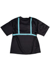 Error Code Cyberpunk Tech Oversized Black Blue Tee