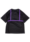 Error Code Cyberpunk Tech Oversized Black Purple Tee