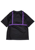 Error Code Cyberpunk Tech Oversized Black Purple Tee