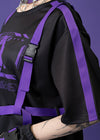 Error Code Cyberpunk Tech Oversized Black Purple Tee