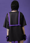 Error Code Cyberpunk Tech Oversized Black Purple Tee