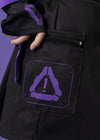 Error Code Cyberpunk Tech Pleated Black Purple Skirt