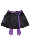 Error Code Cyberpunk Tech Pleated Black Purple Skirt