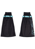 Error Code Cyberpunk Tech Black Blue Leg Warmer