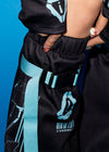 Error Code Cyberpunk Tech Black Blue Leg Warmer