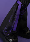 Error Code Cyberpunk Tech Black Purple Leg Warmer