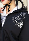 Alice Gothic Rabbit Ears Zip Up Hoodie (Big Version)