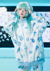 Hatsune Miku Forever White Blue Jersey Oversized Jacket