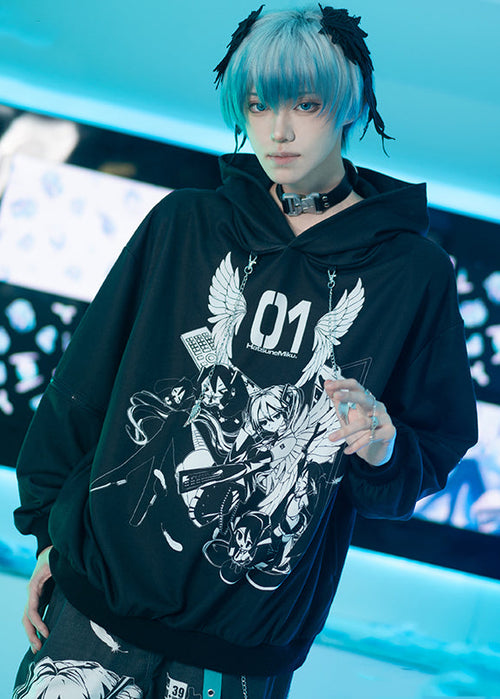 Hatsune Miku Forever Punk Oversized Hoodie