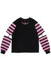 Bunny Dolls Punky Bunny Black Pink Long Sleeves Oversized Tee