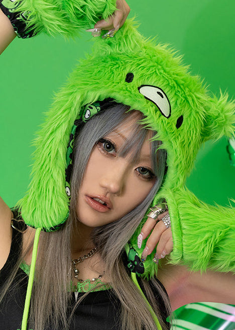 Gloomy Bear x Sophie Powers Jelly Green Faux Fur Hat