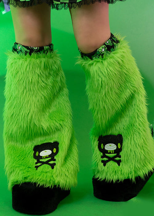 Gloomy Bear x Sophie Powers Jelly Green Faux Fur Leg Warmer