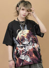 Gedraji Cryptid Corpse Black Oversized Tee