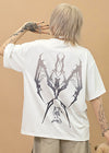 Gedraji Cryptid Corpse White Oversized Tee