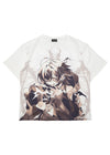 Gedraji Cryptid Corpse White Oversized Tee