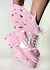 PINK APPLE Dragon Wing Pink Platform Sneakers