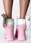 PINK APPLE Dragon Wing Pink Platform Sneakers