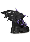 PURPLE LEMON Dragon Wing Black Platform Sneakers