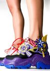 Genshin Impact Raiden Shogun Anime Purple Platform Sneakers