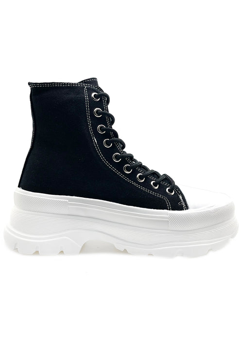 Berness BELLE The Berness Black Room Black Platform Sneakers