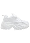 BLAIR 06 White Beam White Platform Sneakers