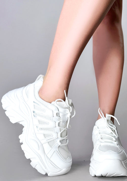 LEGACY Electro Evolution White Platform Sneakers