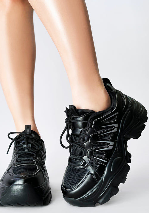 LEGACY Velocity Voyage Black Platform Sneakers