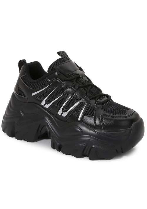 Berness LEGACY Velocity Voyage Black Platform Sneakers