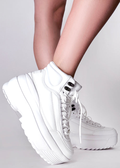 MACY 01 Cloudwalkers White Platform Sneakers