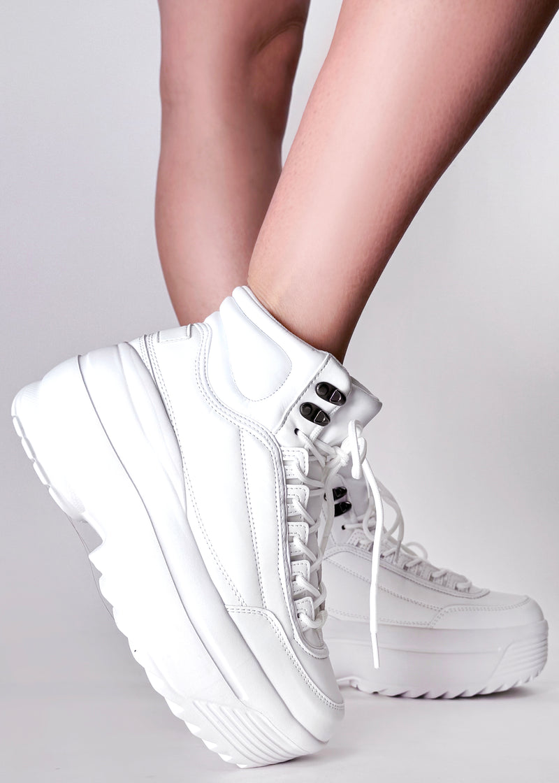 MACY 01 Cloudwalkers White Platform Sneakers