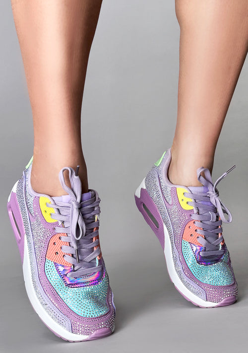 QUEEN Sugar Rush Rhinestone Purple Sneakers