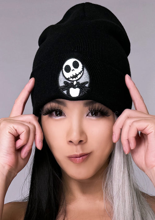 Nightmare Before Christmas Jack Embroidered Beanie