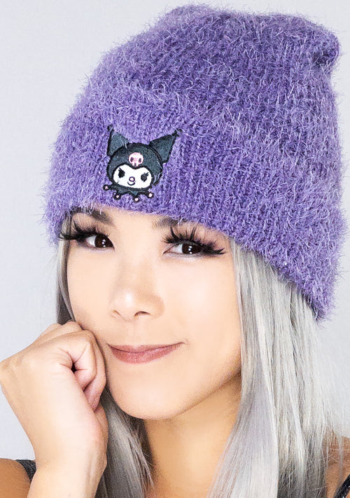 Sanrio Kuromi Soft Fuzzy Beanie