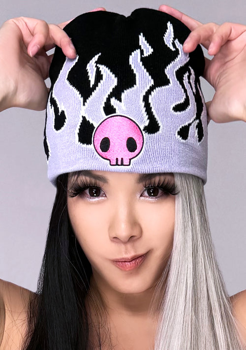 Sanrio Kuromi Flame Reversible Beanie