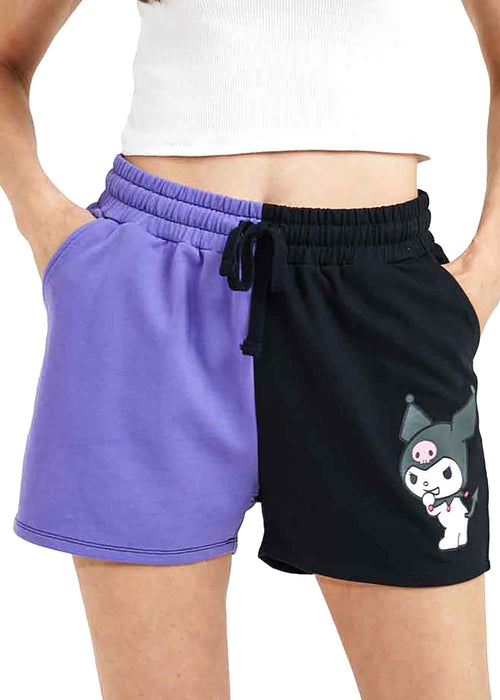 Sanrio Kuromi Color Block Sweat Shorts