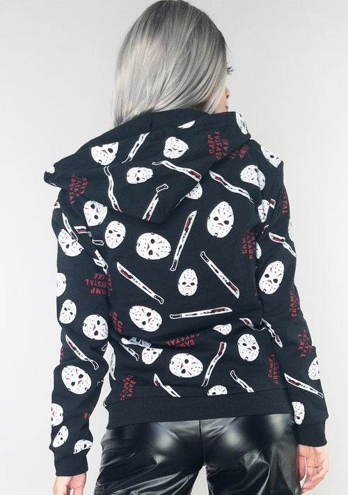 Friday the 13th Camp Crystal Lake Zip Up Hoodie