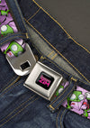 Nickelodeon Invader Zim Gir Poses TIe Dye Seatbelt Belt