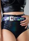 Nickelodeon Invader Zim Gir Poses TIe Dye Seatbelt Belt