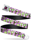 Nickelodeon Invader Zim Gir Poses TIe Dye Seatbelt Belt