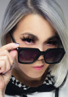 Topanga Sunglasses in Black/Grey Gradient