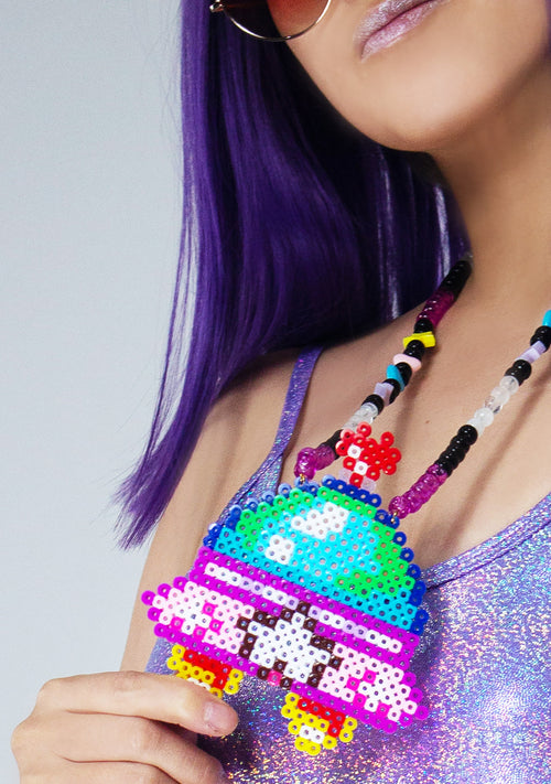 Cosmic Voyage Rave Kandi Necklace