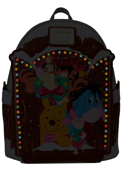 Disney Winnie The Pooh & Friends Holiday Greetings Light Up Mini Backpack