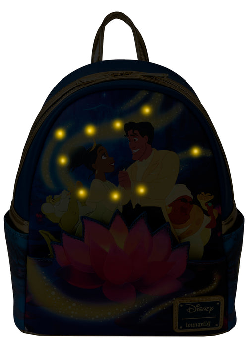 Disney The Princess And The Frog 15th Anniversary Tiana & Naveen Glow Mini Backpack