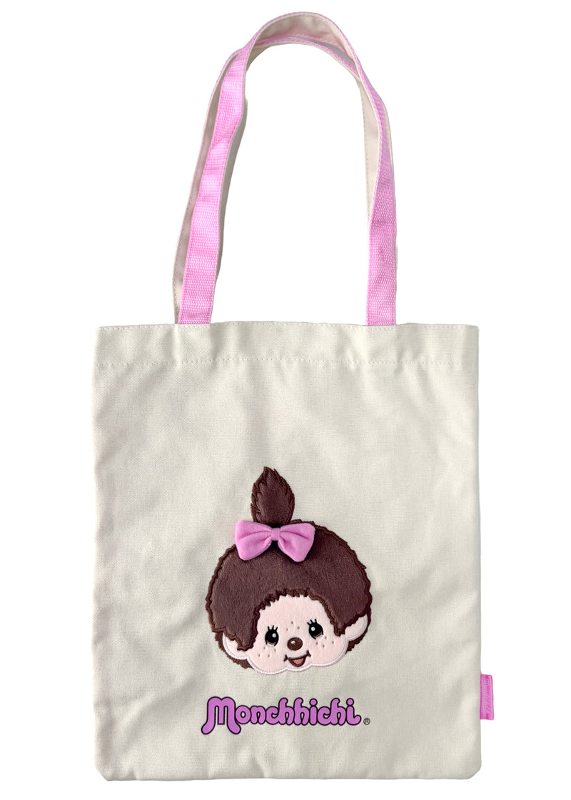 Monchhichi-Chan Face Canvas Tote