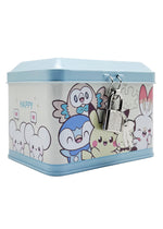 Pokemon Characters Kagitsuki Blue Metal Piggy Bank with Lock & Key