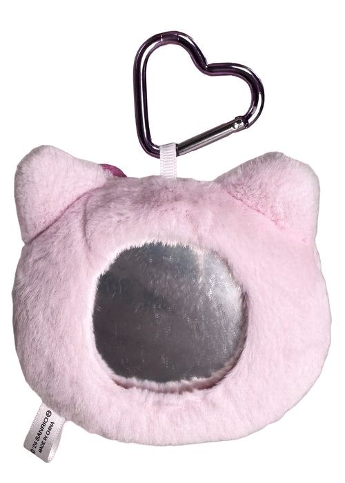 Sanrio Hello Kitty Pink Plush Mascot Carabiner with Mirror