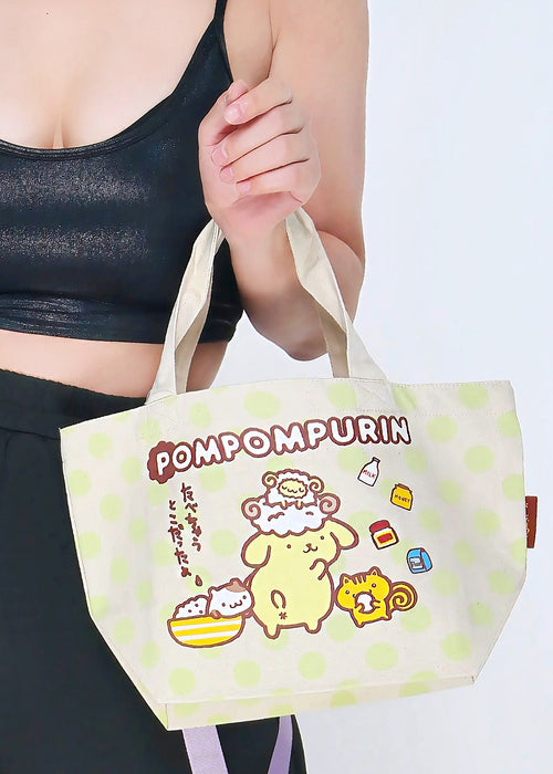 Sanrio Pompompurin Polka Dot Canvas Tote